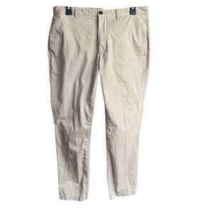 Theory Pants Men's Zaine Atlas Twill Tan Khakis 34x28 Preppy Prep